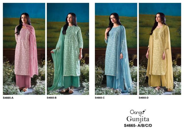 Ganga gunjita 4665 branded dress materials wholesale in chennai